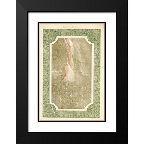 Marble Varieties VI Black Modern Wood Framed Art Print with Double Matting by Baxter Mill Archive