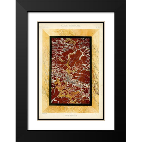 Marble Varieties VII Black Modern Wood Framed Art Print with Double Matting by Baxter Mill Archive