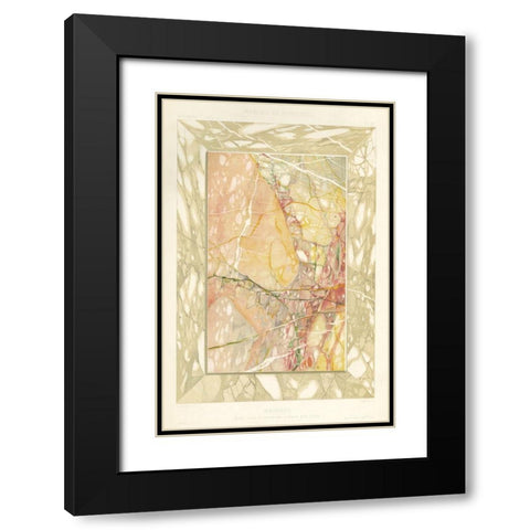 Marble Varieties VIII Black Modern Wood Framed Art Print with Double Matting by Baxter Mill Archive