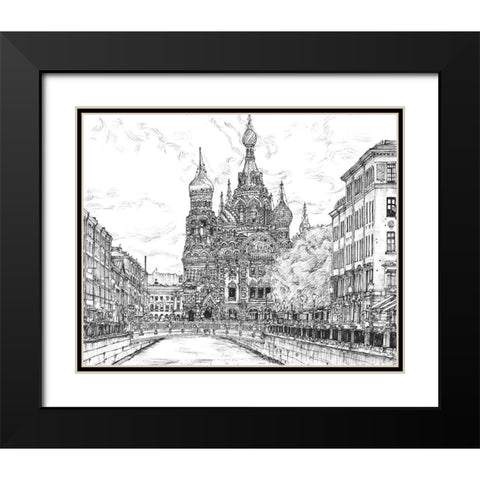 Russia in Black and White II Black Modern Wood Framed Art Print with Double Matting by Wang, Melissa