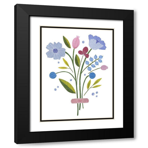 Blooming Again I Black Modern Wood Framed Art Print with Double Matting by Wang, Melissa