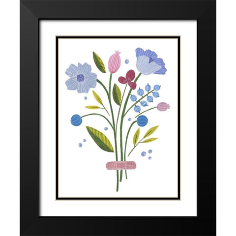 Blooming Again I Black Modern Wood Framed Art Print with Double Matting by Wang, Melissa