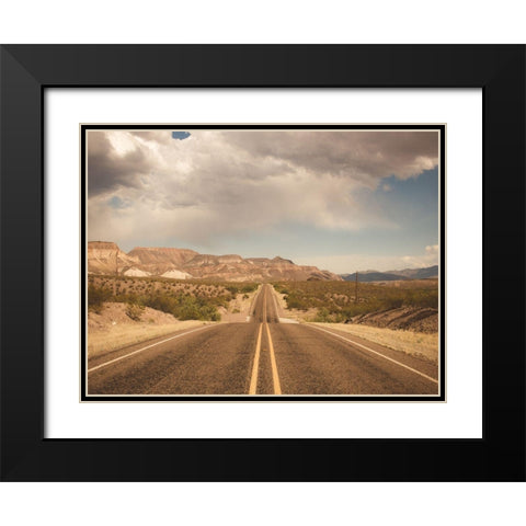 Where the Road Leads I Black Modern Wood Framed Art Print with Double Matting by Quintero, Sonja