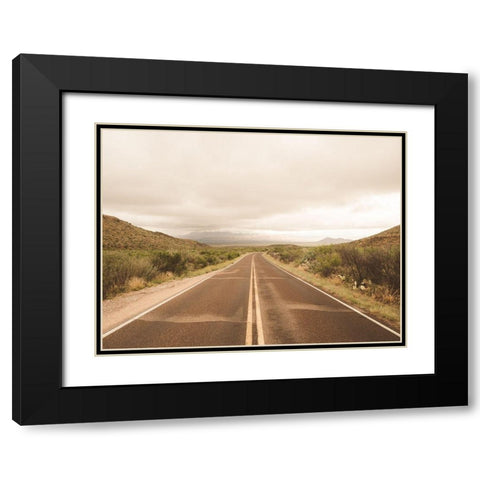 Where the Road Leads II Black Modern Wood Framed Art Print with Double Matting by Quintero, Sonja