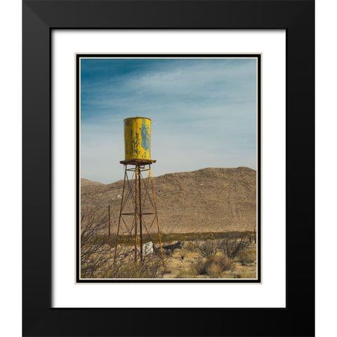 Yellow Water Tower I Black Modern Wood Framed Art Print with Double Matting by Quintero, Sonja