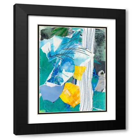Reclaimed Collage I Black Modern Wood Framed Art Print with Double Matting by Moore, Regina