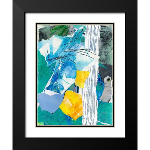 Reclaimed Collage I Black Modern Wood Framed Art Print with Double Matting by Moore, Regina