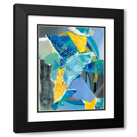 Reclaimed Collage II Black Modern Wood Framed Art Print with Double Matting by Moore, Regina