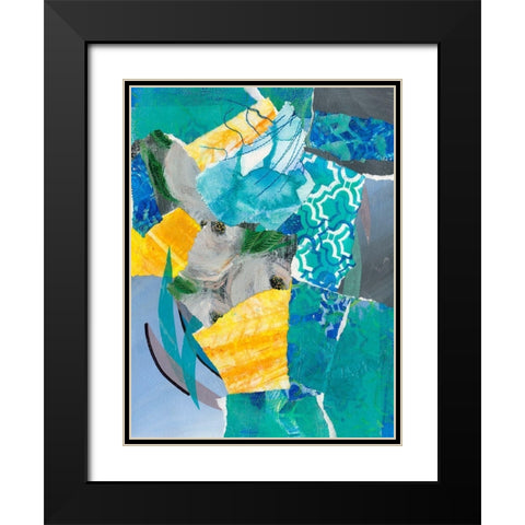 Reclaimed Collage III Black Modern Wood Framed Art Print with Double Matting by Moore, Regina