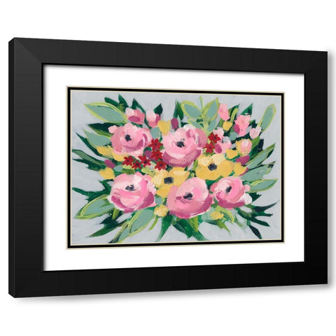 Spring Array I Black Modern Wood Framed Art Print with Double Matting by Moore, Regina