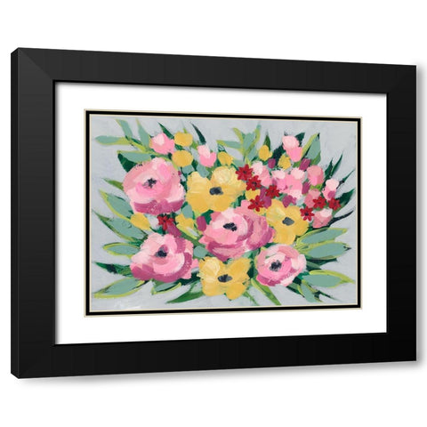 Spring Array II Black Modern Wood Framed Art Print with Double Matting by Moore, Regina