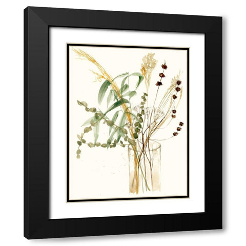 Composition in Vase I Black Modern Wood Framed Art Print with Double Matting by Goldberger, Jennifer