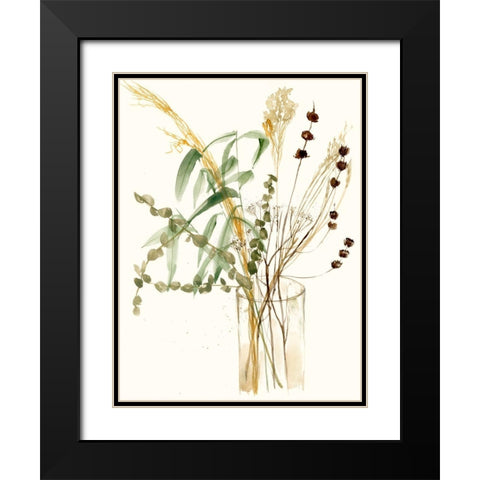 Composition in Vase I Black Modern Wood Framed Art Print with Double Matting by Goldberger, Jennifer