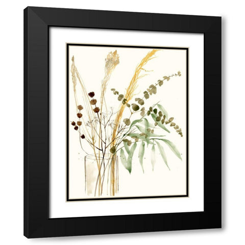 Composition in Vase II Black Modern Wood Framed Art Print with Double Matting by Goldberger, Jennifer