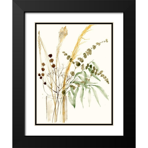 Composition in Vase II Black Modern Wood Framed Art Print with Double Matting by Goldberger, Jennifer