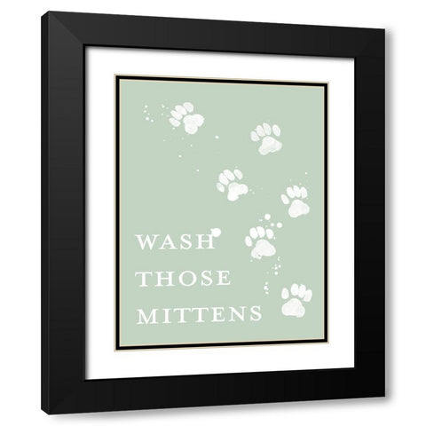 Wash Your Paws IV Black Modern Wood Framed Art Print with Double Matting by Popp, Grace