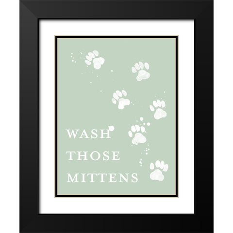 Wash Your Paws IV Black Modern Wood Framed Art Print with Double Matting by Popp, Grace