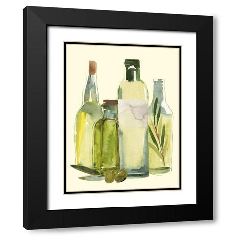 Olive Oil Set I Black Modern Wood Framed Art Print with Double Matting by Warren, Annie