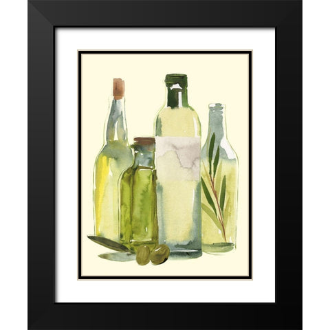 Olive Oil Set I Black Modern Wood Framed Art Print with Double Matting by Warren, Annie