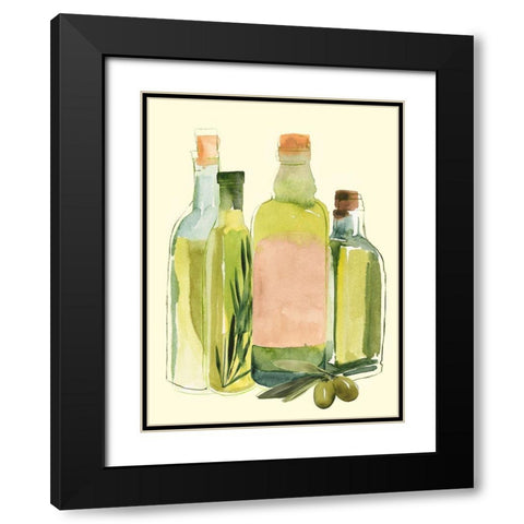 Olive Oil Set II Black Modern Wood Framed Art Print with Double Matting by Warren, Annie