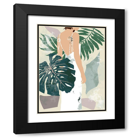 Summer Shades I Black Modern Wood Framed Art Print with Double Matting by Wang, Melissa