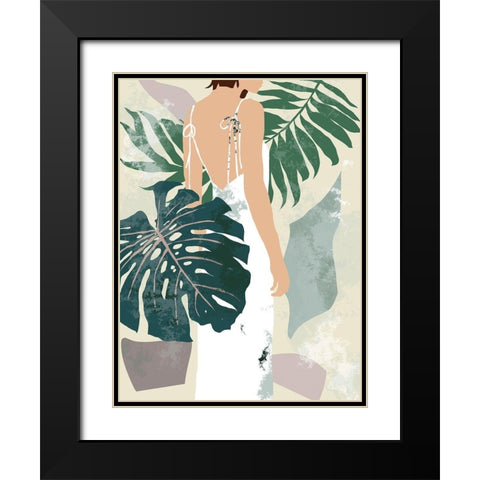 Summer Shades I Black Modern Wood Framed Art Print with Double Matting by Wang, Melissa