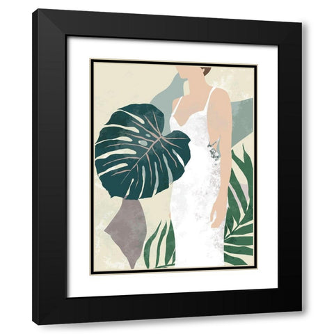 Summer Shades II Black Modern Wood Framed Art Print with Double Matting by Wang, Melissa