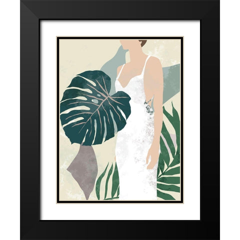 Summer Shades II Black Modern Wood Framed Art Print with Double Matting by Wang, Melissa