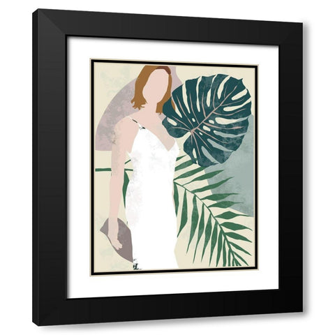 Summer Shades III Black Modern Wood Framed Art Print with Double Matting by Wang, Melissa