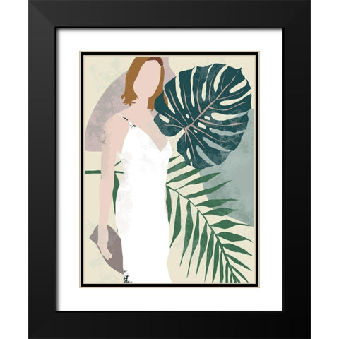 Summer Shades III Black Modern Wood Framed Art Print with Double Matting by Wang, Melissa