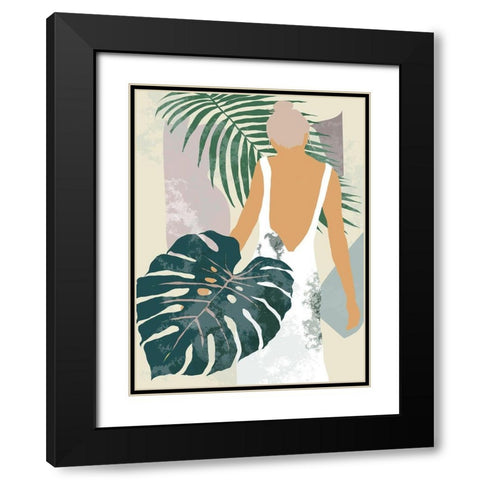 Summer Shades IV Black Modern Wood Framed Art Print with Double Matting by Wang, Melissa