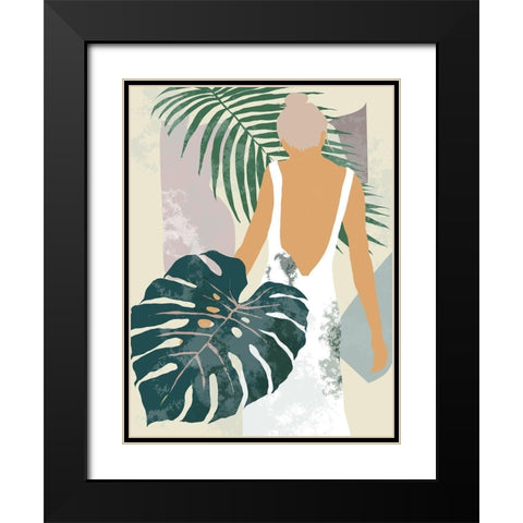 Summer Shades IV Black Modern Wood Framed Art Print with Double Matting by Wang, Melissa