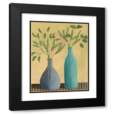 Bottle Vignette I Black Modern Wood Framed Art Print with Double Matting by Moore, Regina