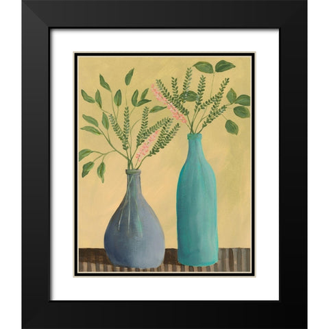 Bottle Vignette I Black Modern Wood Framed Art Print with Double Matting by Moore, Regina