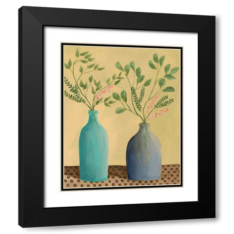 Bottle Vignette II Black Modern Wood Framed Art Print with Double Matting by Moore, Regina
