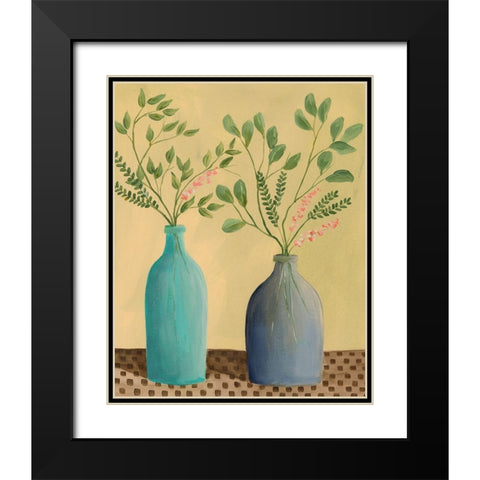 Bottle Vignette II Black Modern Wood Framed Art Print with Double Matting by Moore, Regina