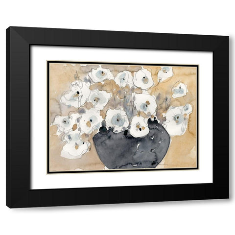 Another White Blossom II Black Modern Wood Framed Art Print with Double Matting by Dixon, Samuel