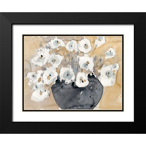 Another White Blossom II Black Modern Wood Framed Art Print with Double Matting by Dixon, Samuel