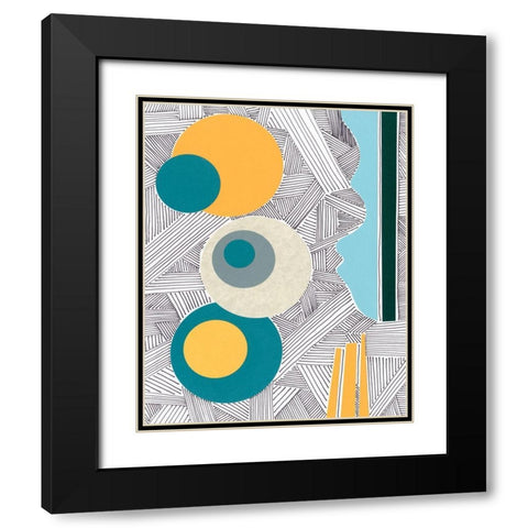 Lines and Shapes I Black Modern Wood Framed Art Print with Double Matting by Moore, Regina