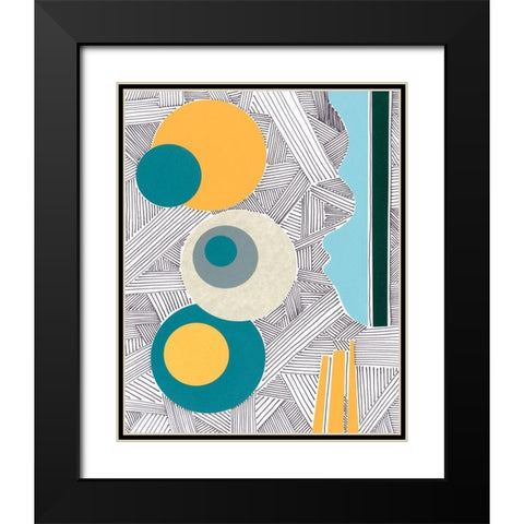 Lines and Shapes I Black Modern Wood Framed Art Print with Double Matting by Moore, Regina