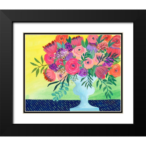 Imaginary Floral I Black Modern Wood Framed Art Print with Double Matting by Moore, Regina