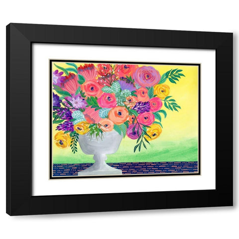 Imaginary Floral II Black Modern Wood Framed Art Print with Double Matting by Moore, Regina