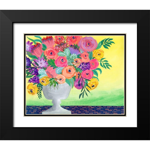 Imaginary Floral II Black Modern Wood Framed Art Print with Double Matting by Moore, Regina