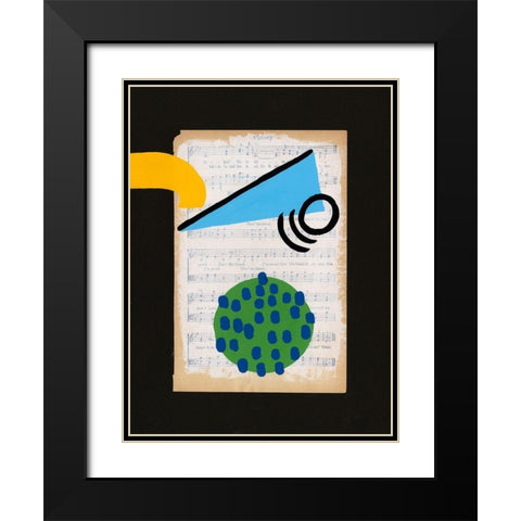 Vivid Order IV Black Modern Wood Framed Art Print with Double Matting by Moore, Regina