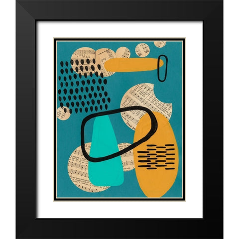 Contemporary Configuration I Black Modern Wood Framed Art Print with Double Matting by Moore, Regina