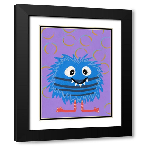 Happy Creatures I Black Modern Wood Framed Art Print with Double Matting by Moore, Regina