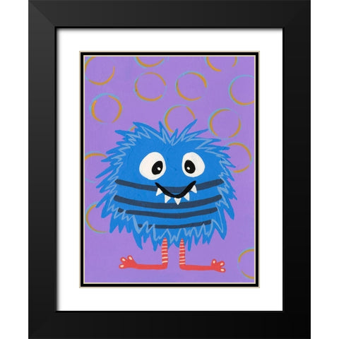 Happy Creatures I Black Modern Wood Framed Art Print with Double Matting by Moore, Regina