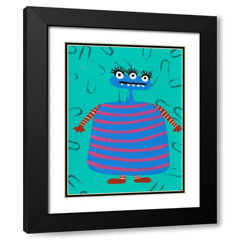 Happy Creatures III Black Modern Wood Framed Art Print with Double Matting by Moore, Regina