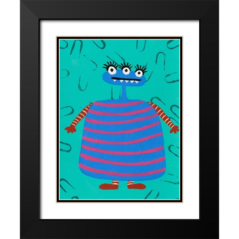 Happy Creatures III Black Modern Wood Framed Art Print with Double Matting by Moore, Regina