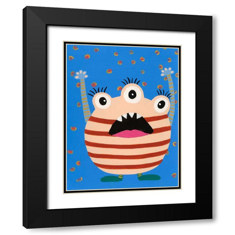 Happy Creatures IV Black Modern Wood Framed Art Print with Double Matting by Moore, Regina